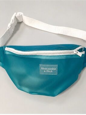 Abercrombie & Fitch Teal Belt Bag with White Strap
